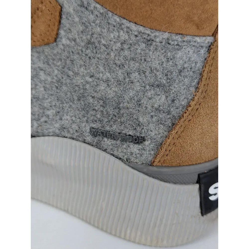 Sorel Out N About IV Classic Youth Waterproof Boot Kid's Size 1 Tan Gray Outdoor